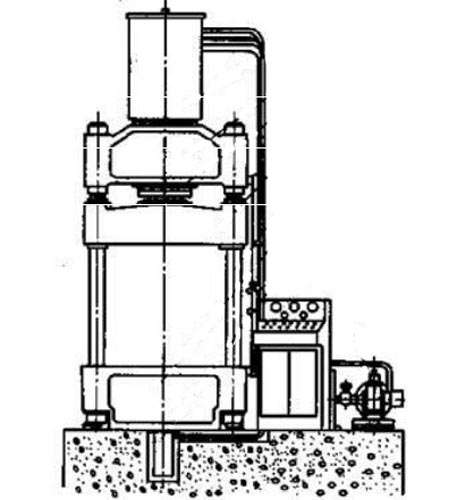 四柱液壓機（jī）結構外形圖（tú）